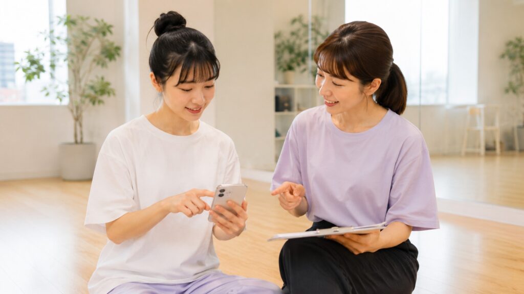 札幌の個人ダンスレッスンで目的に合わせて練習する様子